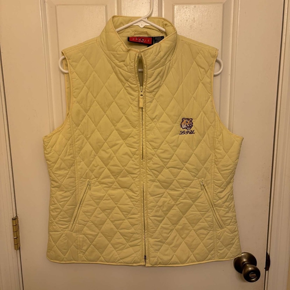 LSU Tigers NWT Crable Women’s Yellow Puffer Vest Jacket